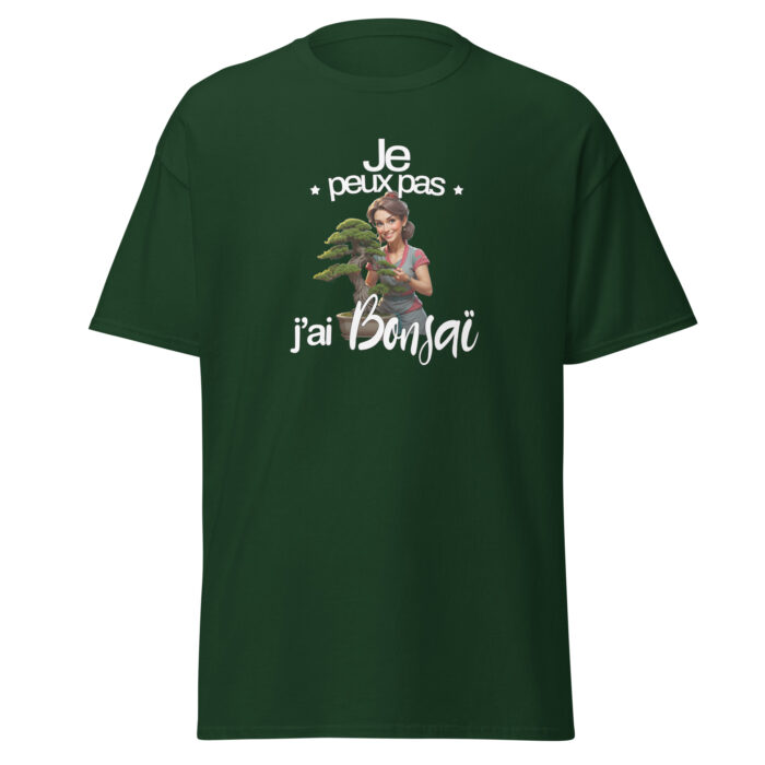 T-shirt Humour Bonsaï “Je peux pas” – Femme – Image 6