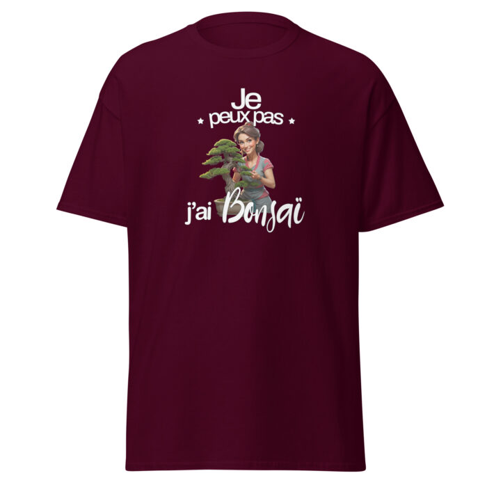 T-shirt Humour Bonsaï “Je peux pas” – Femme – Image 2