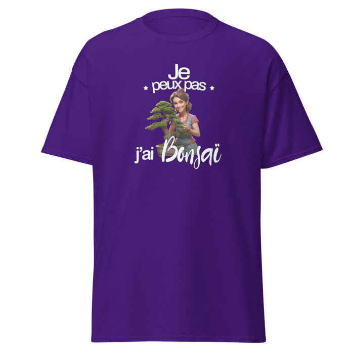 T-shirt Humour Bonsaï “Je peux pas” – Femme – Image 4